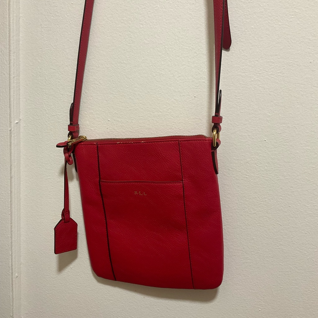 Ralph Ralph Lauren Red Leather Crossbody